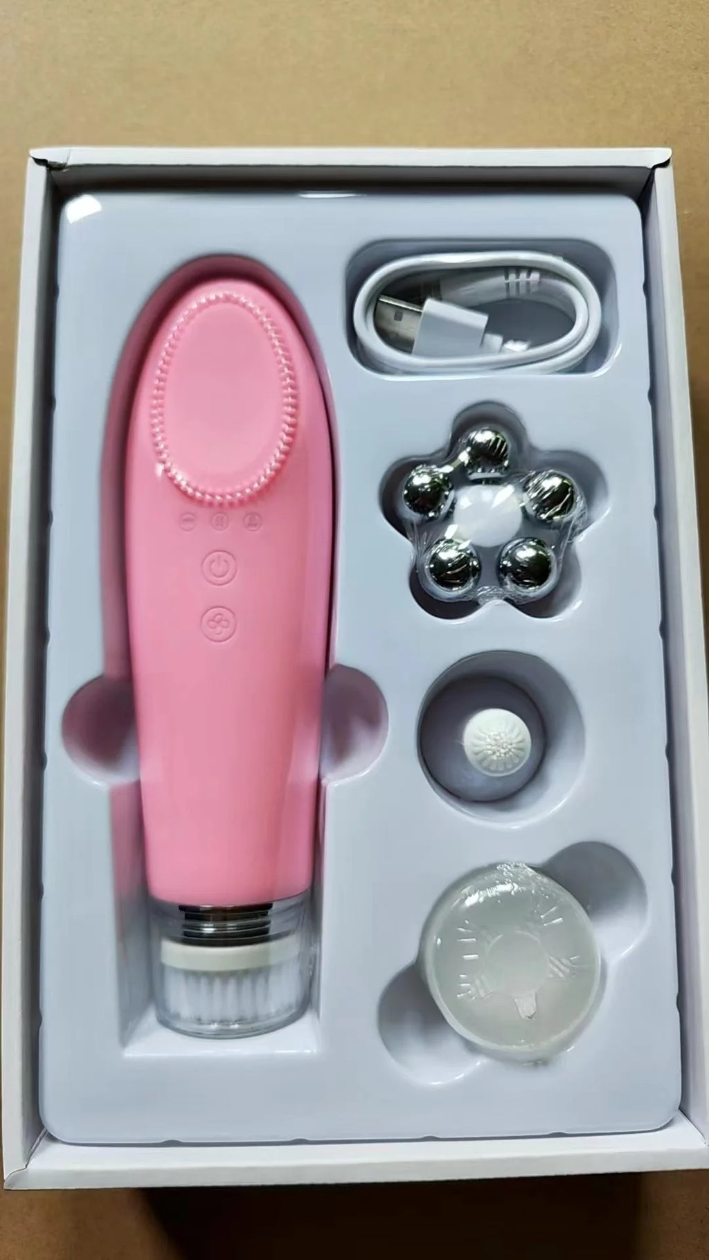 "Multifunction Facial Cleaning Brush with Hot Compress & Eye Care"