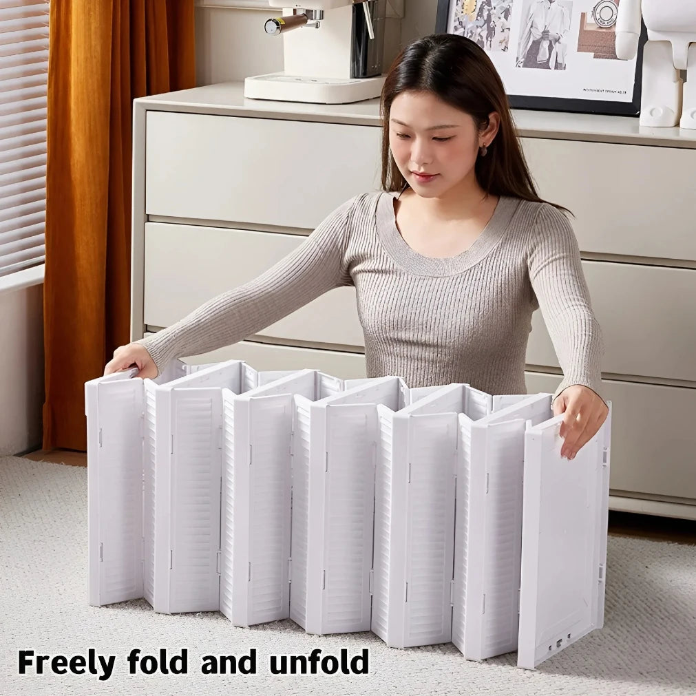 "6-Layer Foldable Transparent Shoe Storage Box – Stackable Organizer"