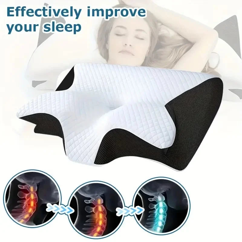 "Ergonomic Neck Pillow for Better Sleep – Cervical Support"