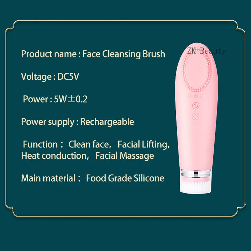 "Multifunction Facial Cleaning Brush with Hot Compress & Eye Care"