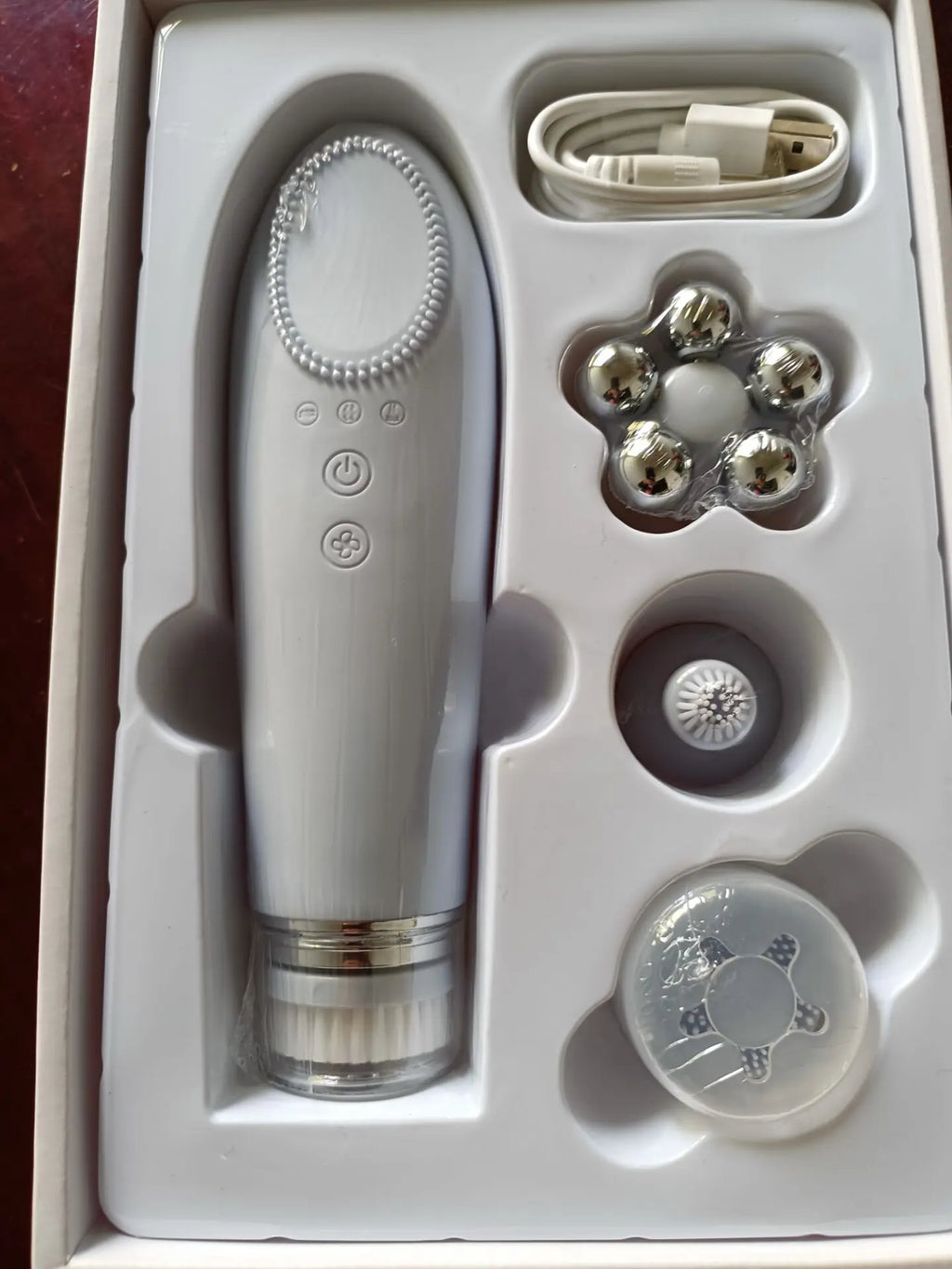 "Multifunction Facial Cleaning Brush with Hot Compress & Eye Care"