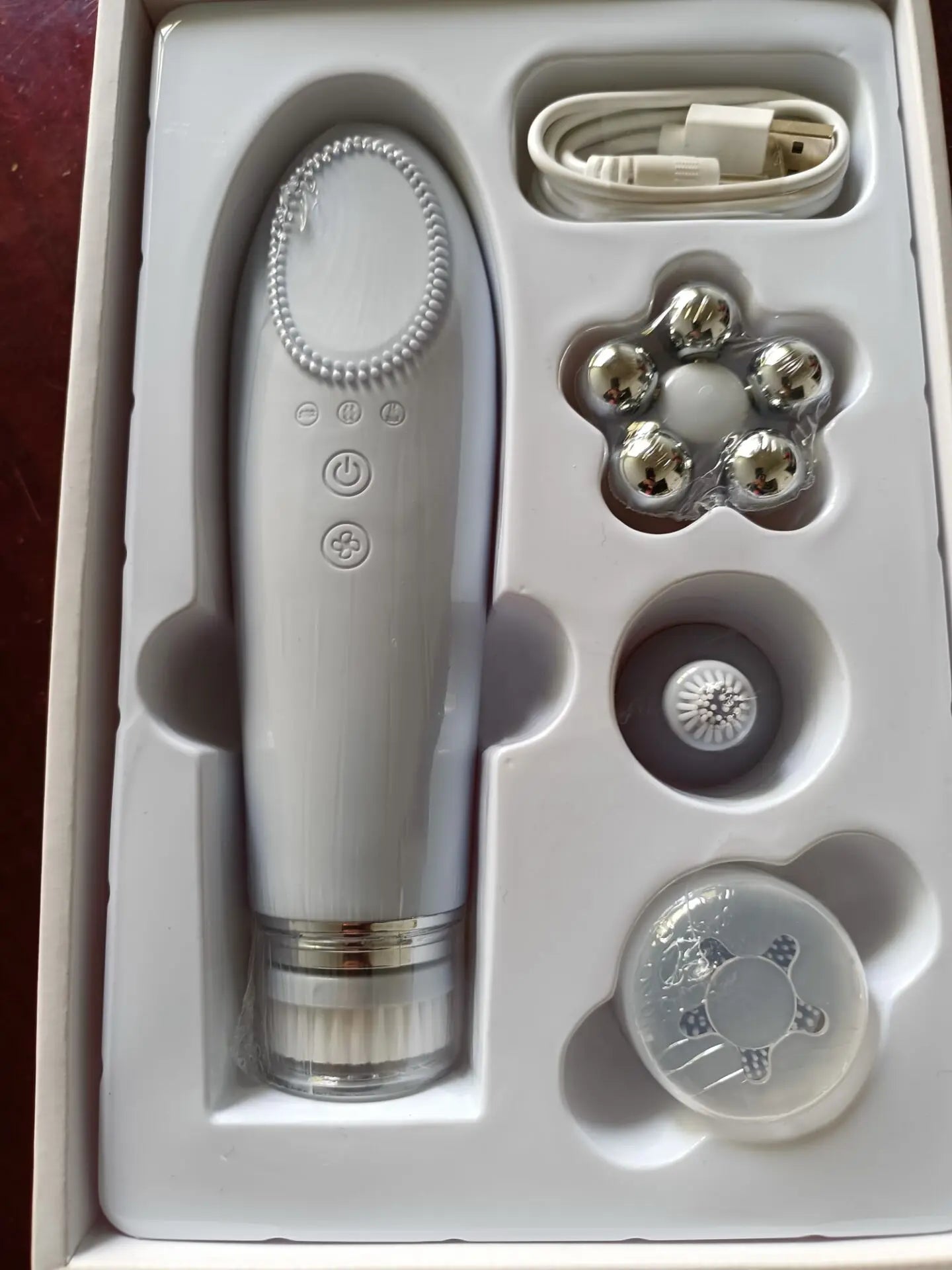 "Multifunction Facial Cleaning Brush with Hot Compress & Eye Care"