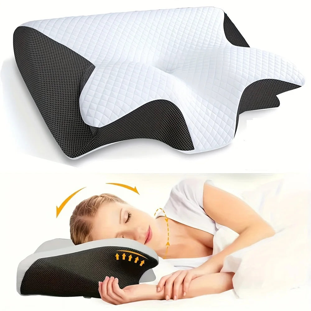 "Ergonomic Neck Pillow for Better Sleep – Cervical Support"