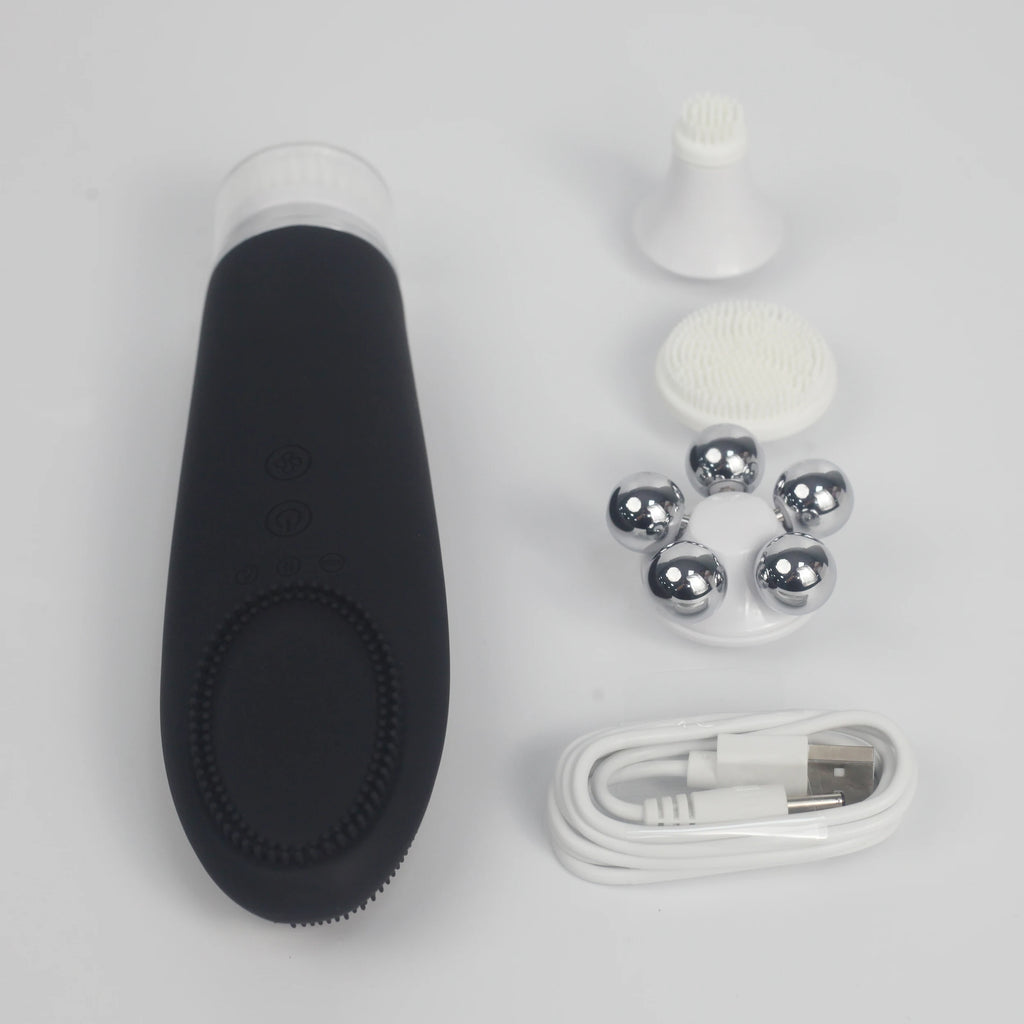 "Multifunction Facial Cleaning Brush with Hot Compress & Eye Care"