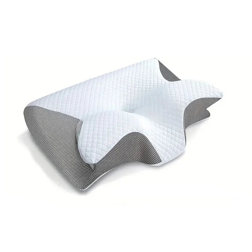 "Butterfly Memory Foam Neck Pillow – Cervical Support & Comfort"