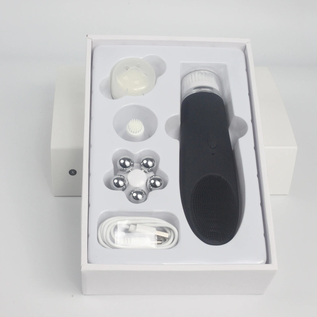 "Multifunction Facial Cleaning Brush with Hot Compress & Eye Care"