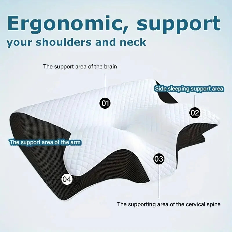 "Ergonomic Neck Pillow for Better Sleep – Cervical Support"