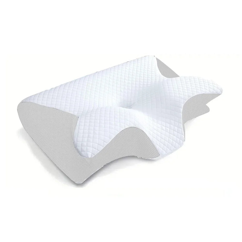 "Butterfly Memory Foam Neck Pillow – Cervical Support & Comfort"